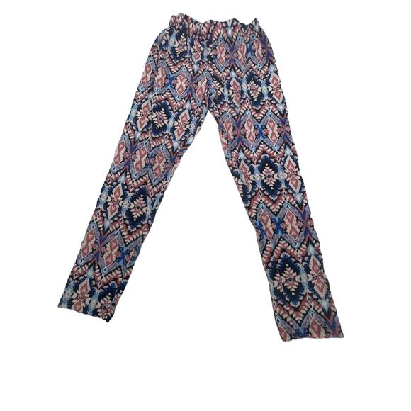 Girls Multicolored Print Athletic Pull-On Leggings Youth Size Medium 10/12 - Picture 1 of 6